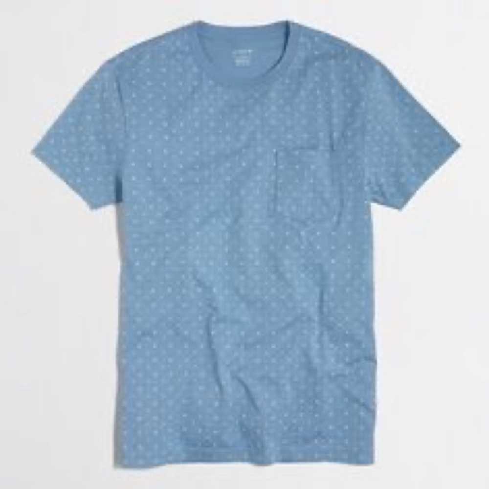 J. Crew slim pocket tee hashtag print M026